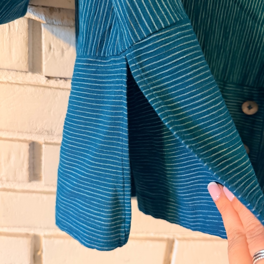 Soft Surroundings Vision In Velvet Cowl Tunic in Tapestry Teal - Picture 7 of 9